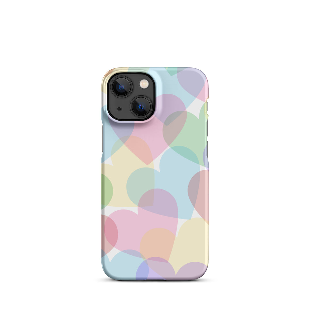 Pastel Overlapping Hearts Snap iPhone® Case