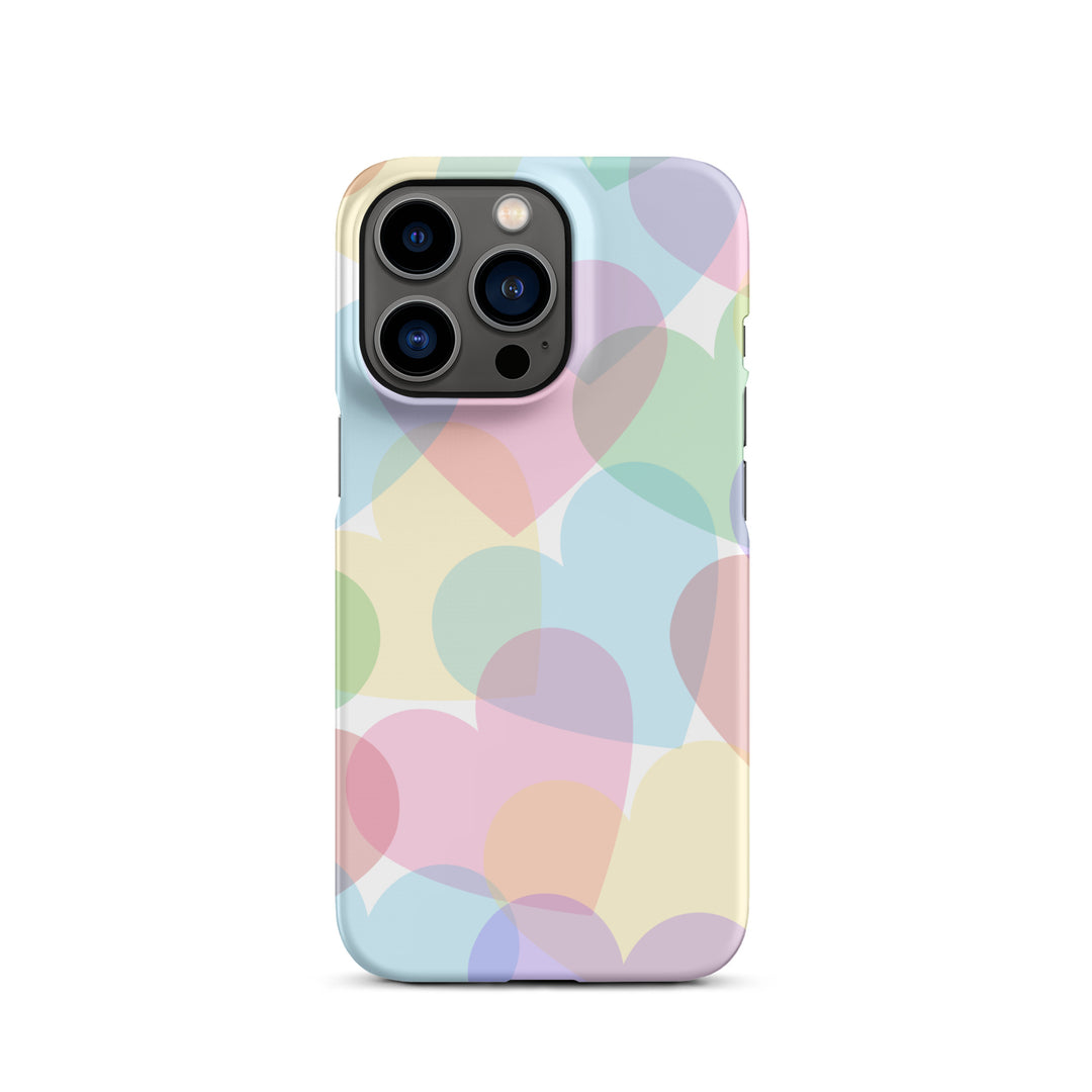 Pastel Overlapping Hearts Snap iPhone® Case