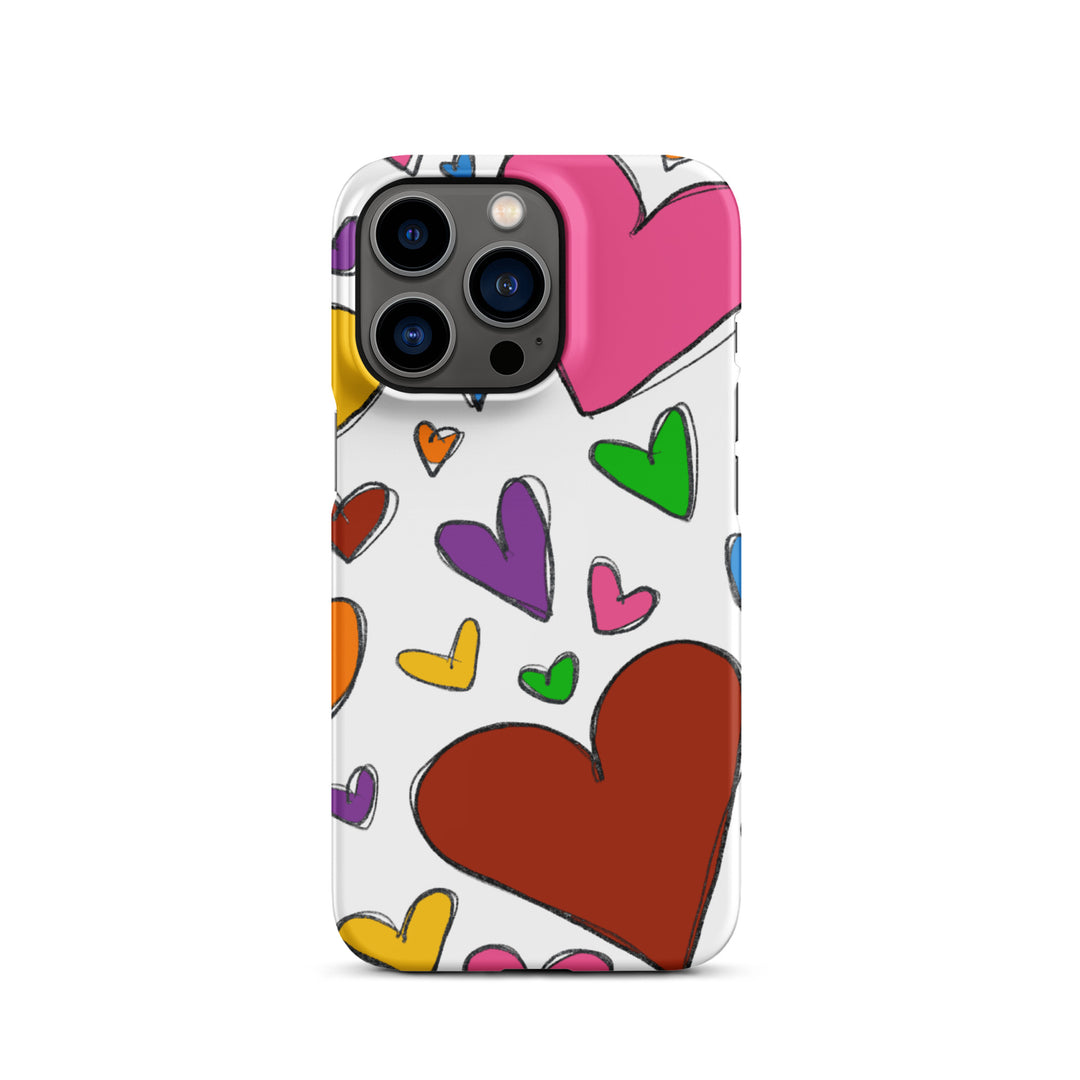 Large Sketch Hearts Snap iPhone® Case