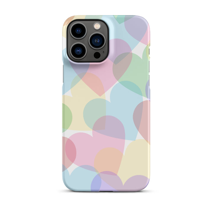 Pastel Overlapping Hearts Snap iPhone® Case