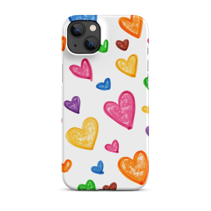 Crayon Hearts Snap iPhone® Case