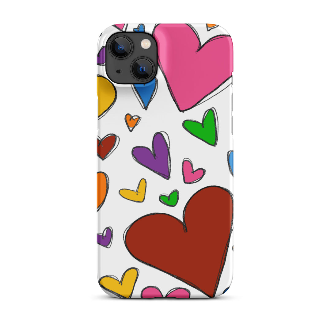 Large Sketch Hearts Snap iPhone® Case