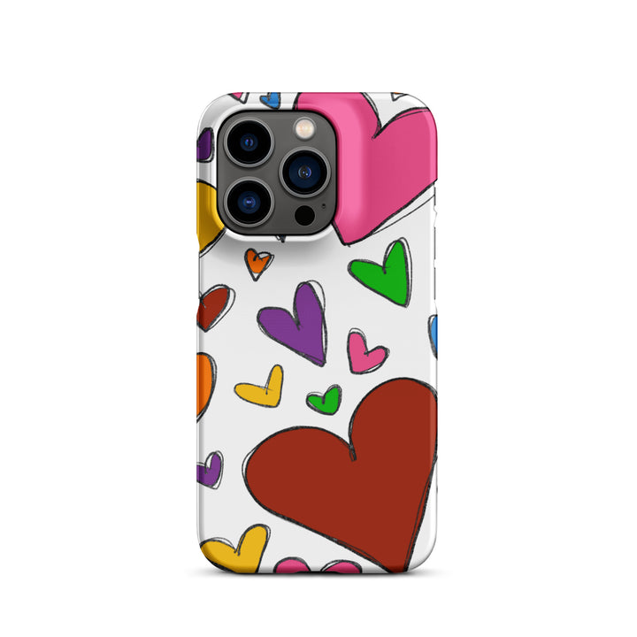 Large Sketch Hearts Snap iPhone® Case