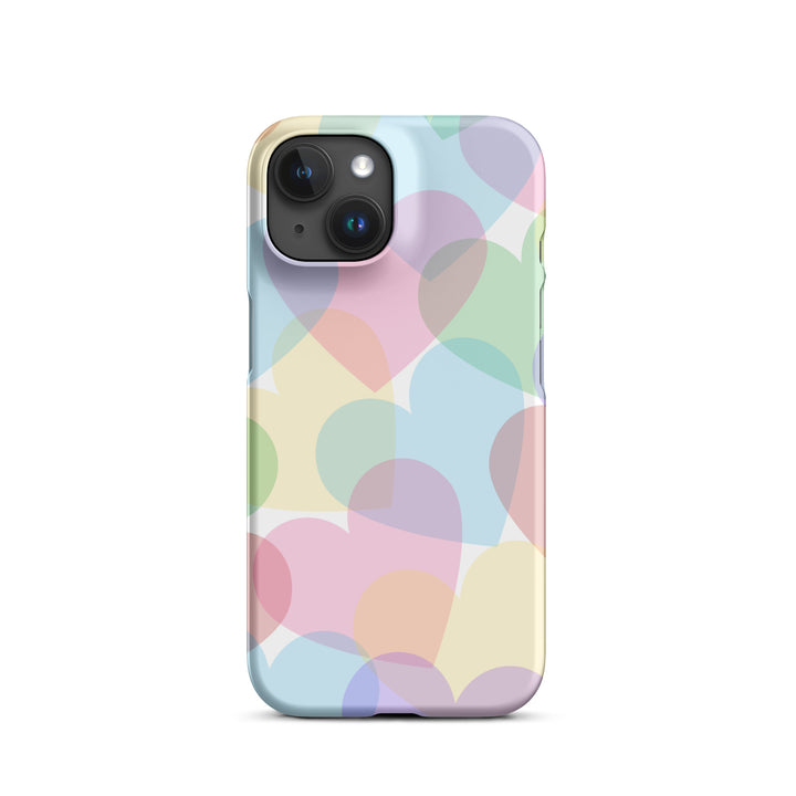 Pastel Overlapping Hearts Snap iPhone® Case