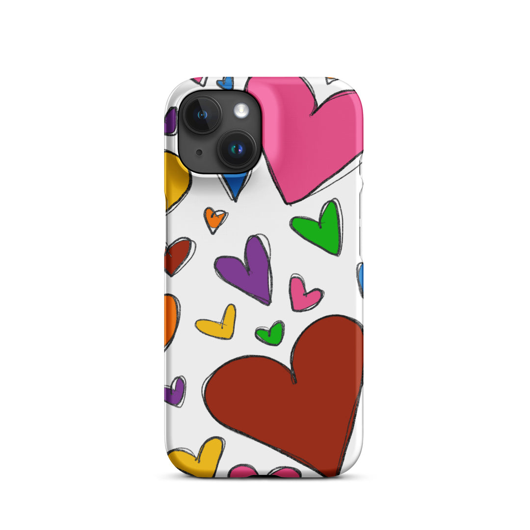 Large Sketch Hearts Snap iPhone® Case