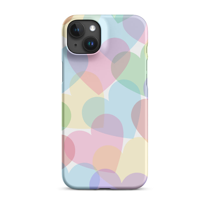 Pastel Overlapping Hearts Snap iPhone® Case