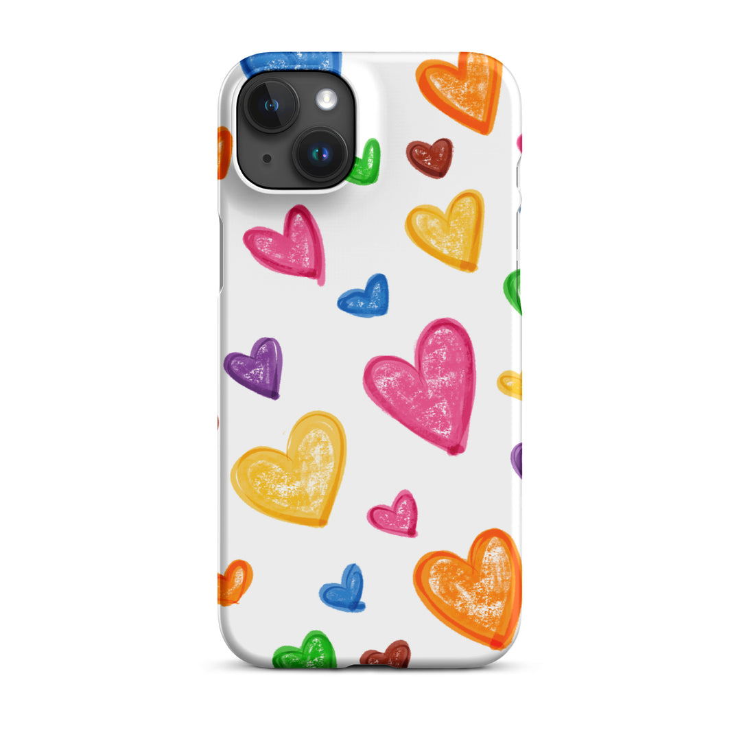 Crayon Hearts Snap iPhone® Case