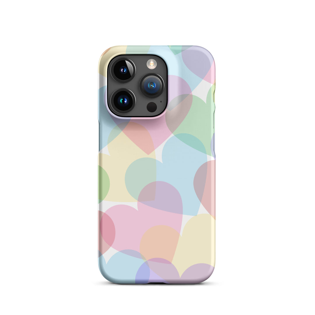 Pastel Overlapping Hearts Snap iPhone® Case