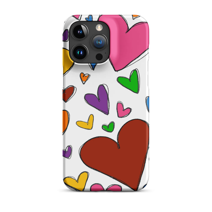 Large Sketch Hearts Snap iPhone® Case