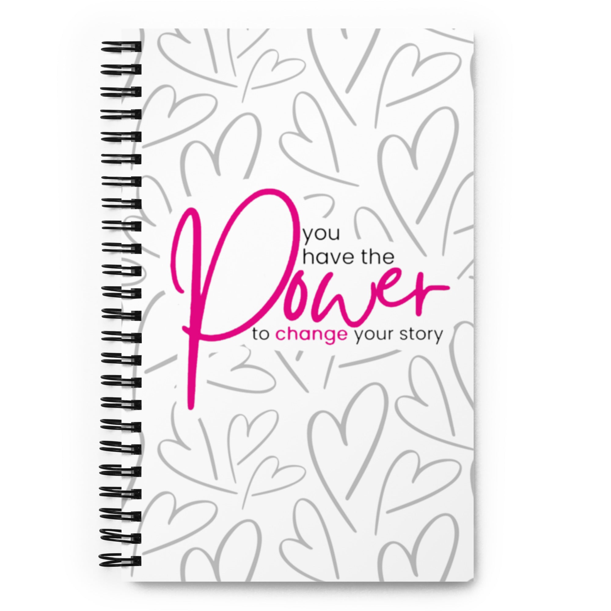 Power Spiral Notebook – A Sprinkle Of Hearts