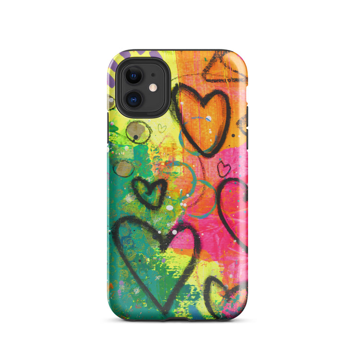 Abstract Hearts Tough iPhone® Case