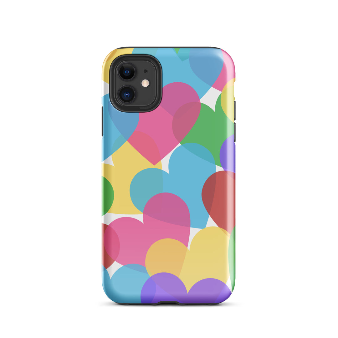 Overlapping Hearts Tough iPhone® case