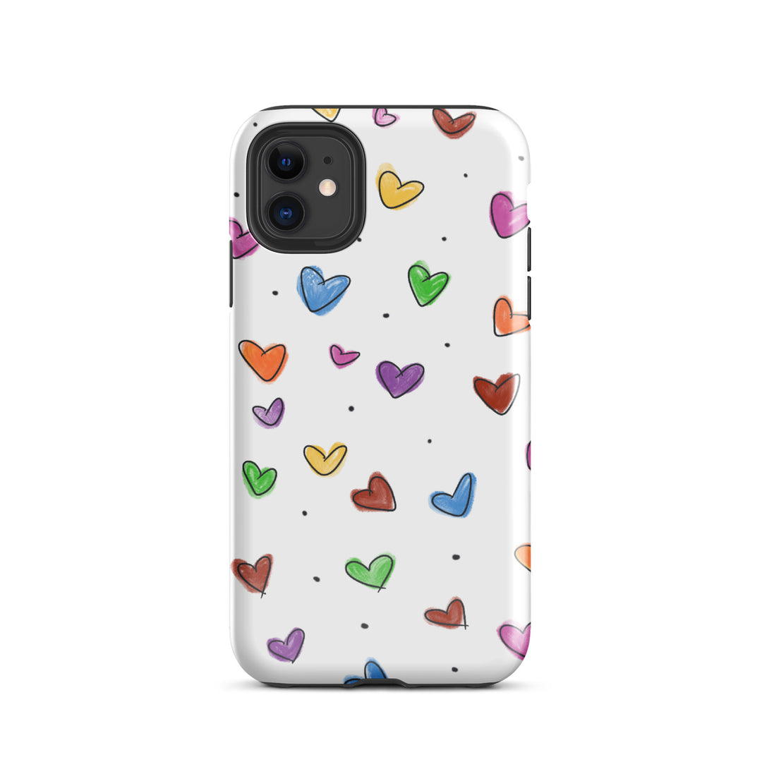 Tiny Heart Sketch Tough iPhone® Case