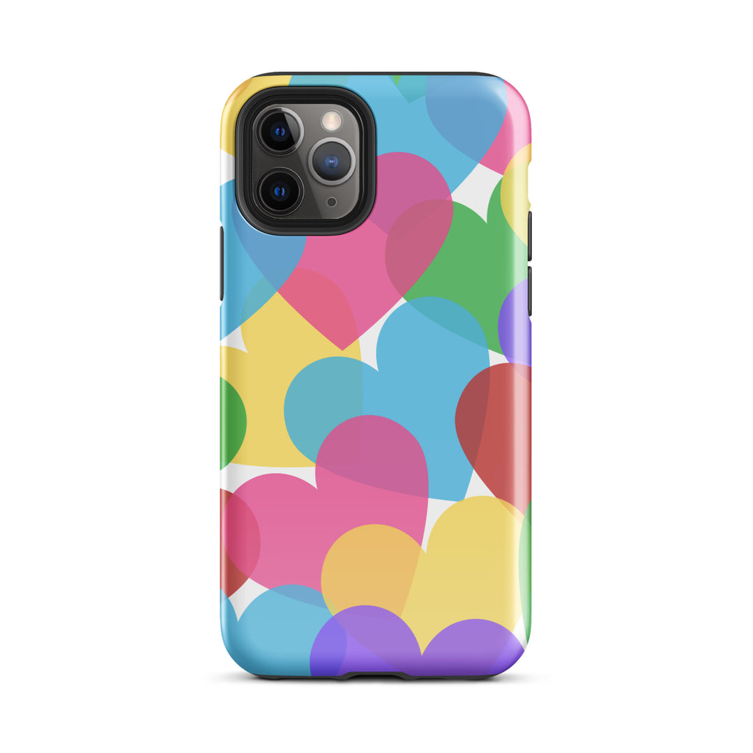 Overlapping Hearts Tough iPhone® case