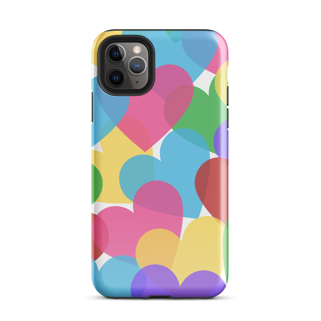 Overlapping Hearts Tough iPhone® case