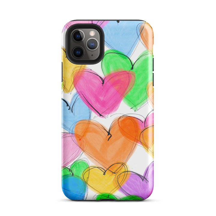 Sketched Hearts Tough iPhone® Case