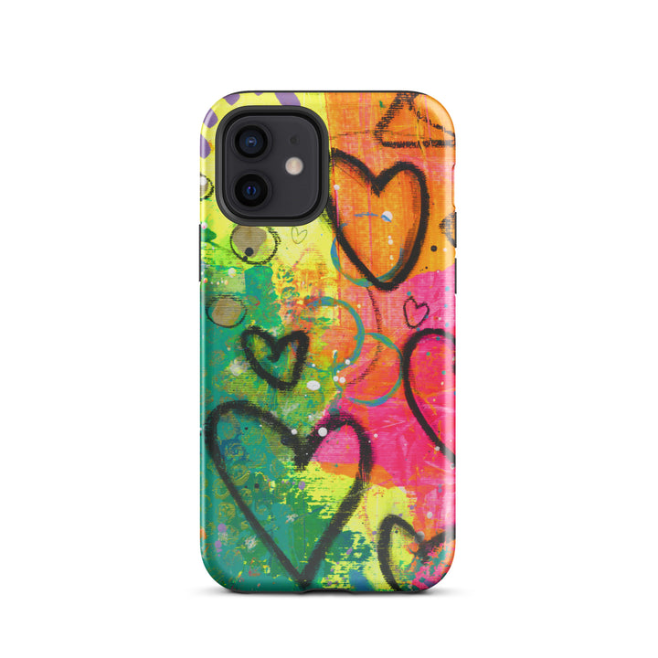 Abstract Hearts Tough iPhone® Case