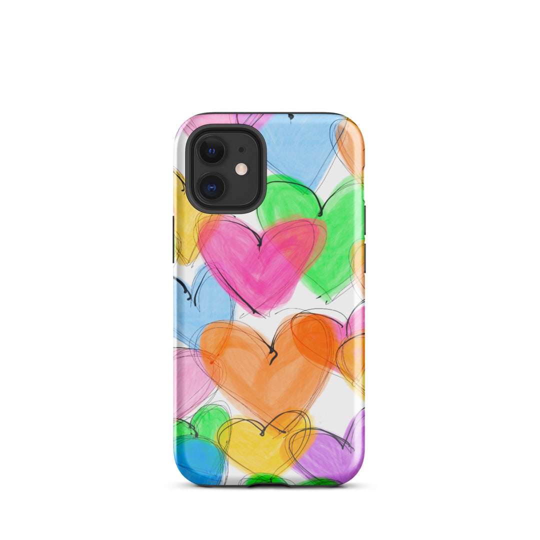 Sketched Hearts Tough iPhone® Case