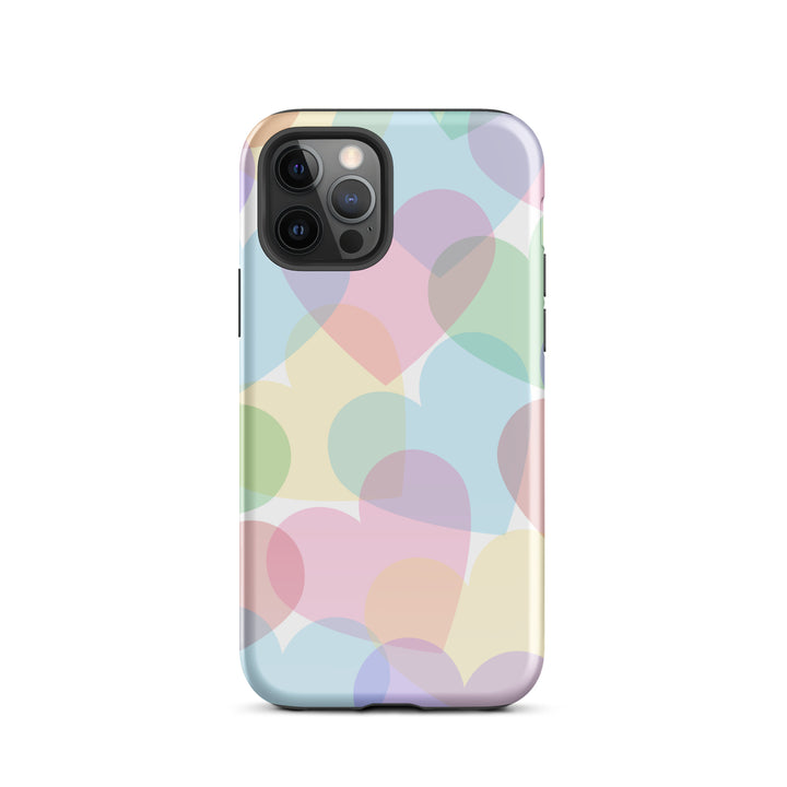 Pastel Overlapping Hearts Tough iPhone® Case