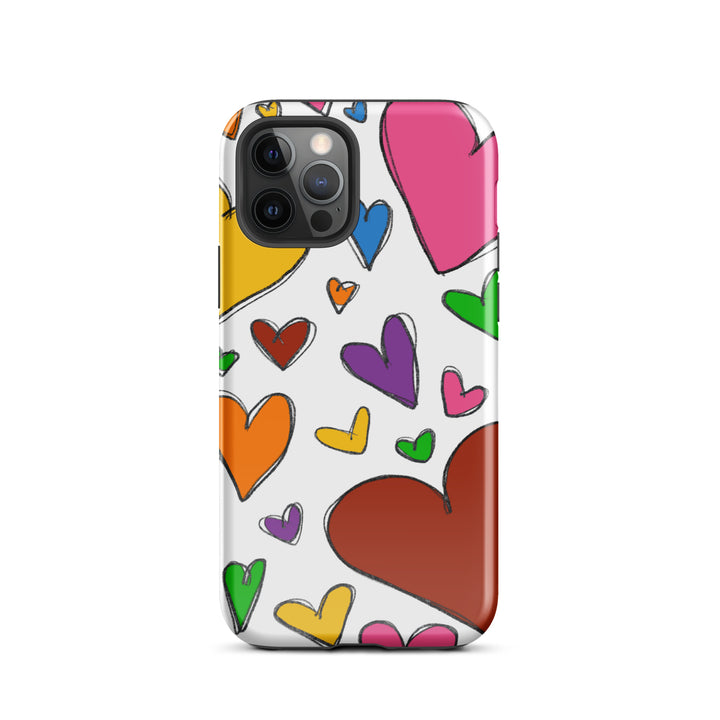 Large Sketch Hearts Tough iPhone® Case