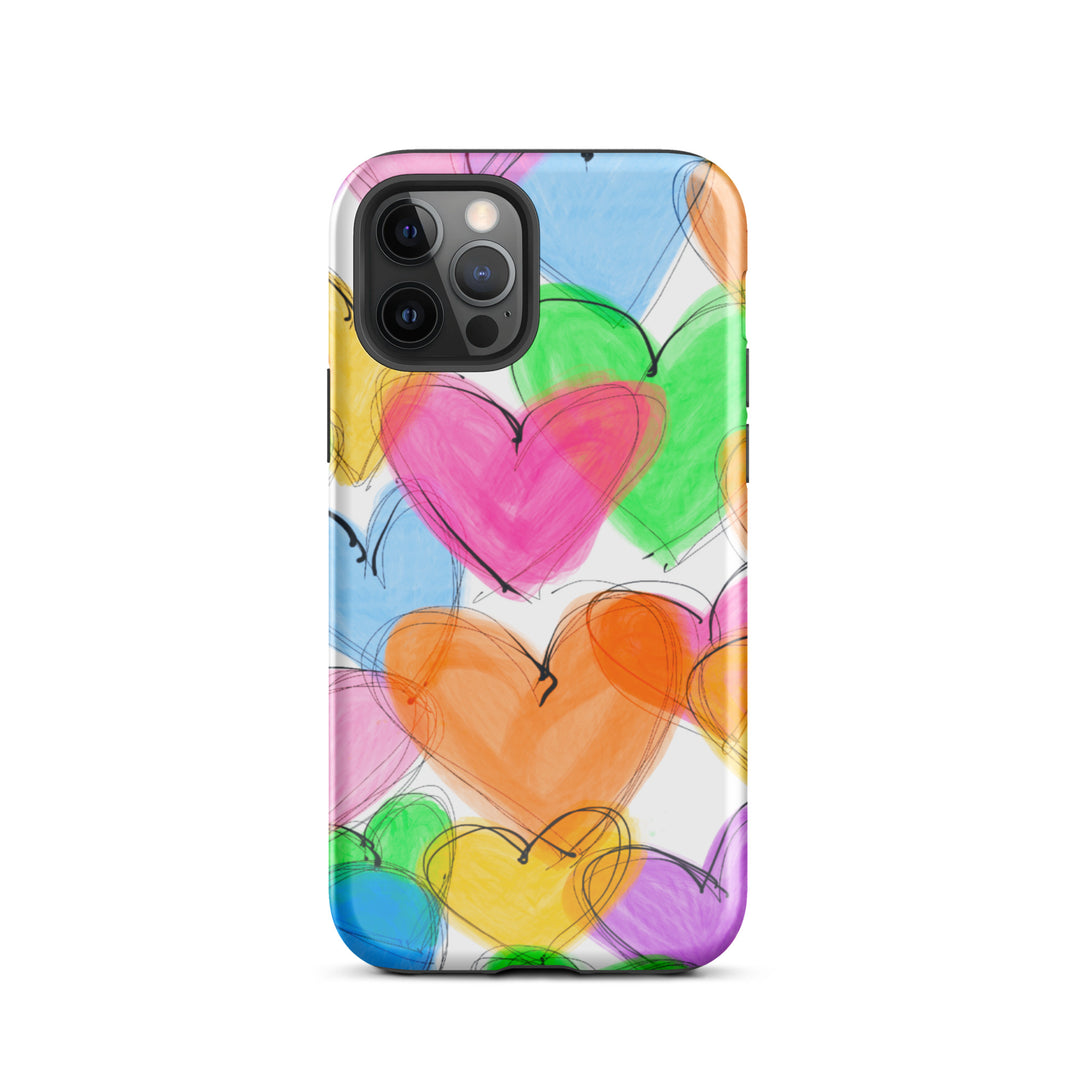 Sketched Hearts Tough iPhone® Case