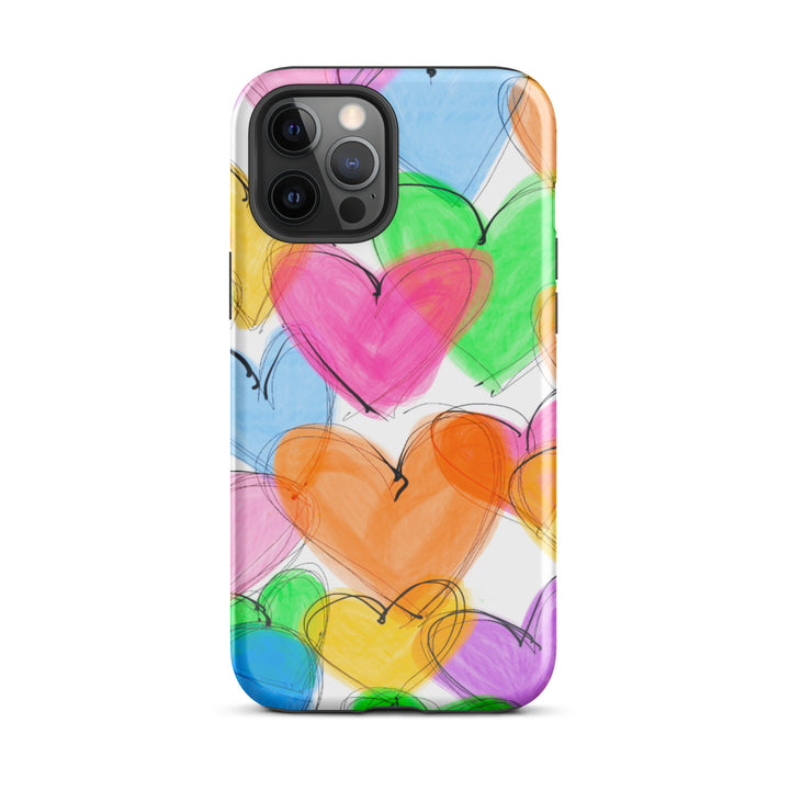 Sketched Hearts Tough iPhone® Case