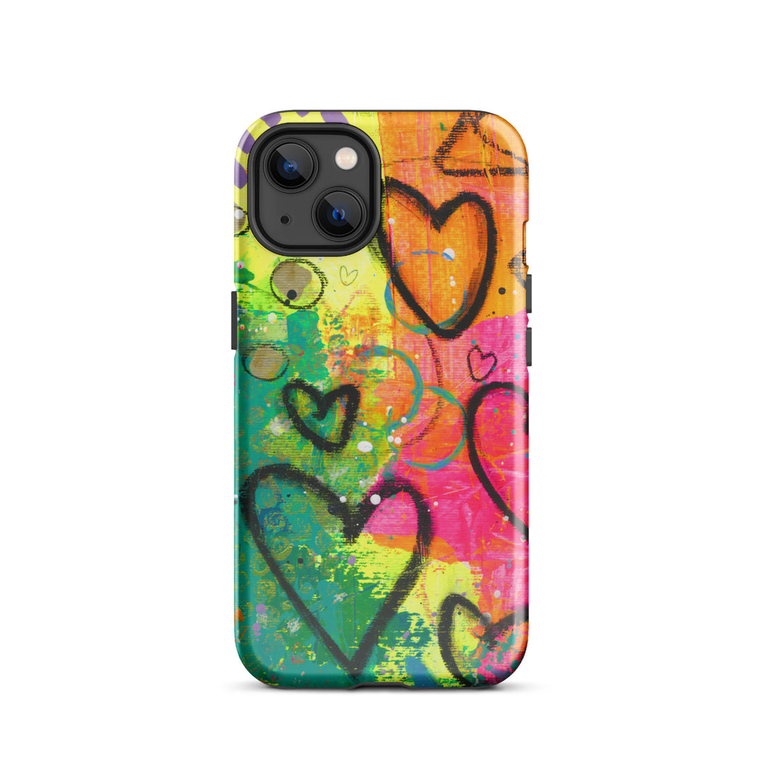 Abstract Hearts Tough iPhone® Case