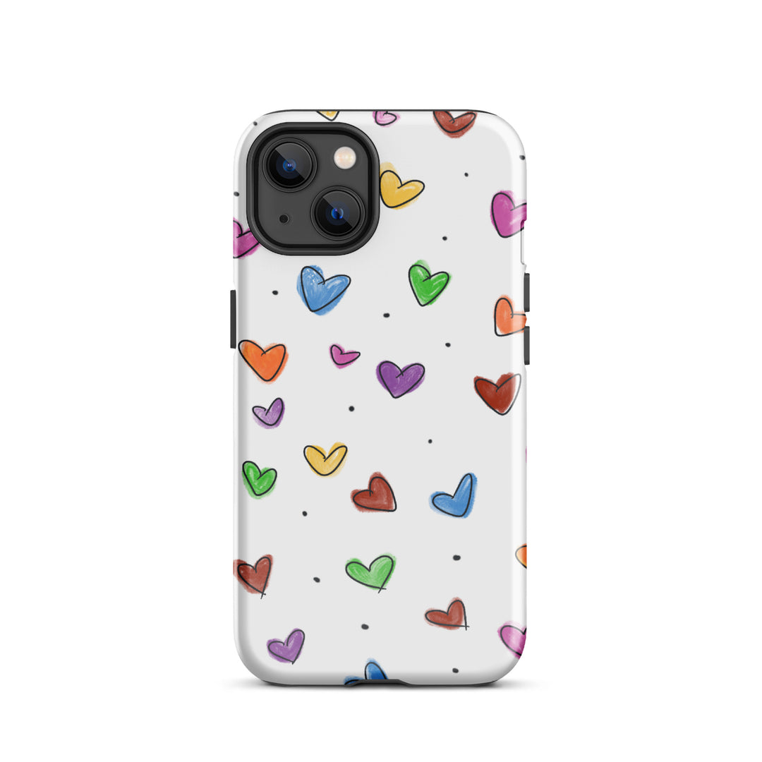 Tiny Heart Sketch Tough iPhone® Case