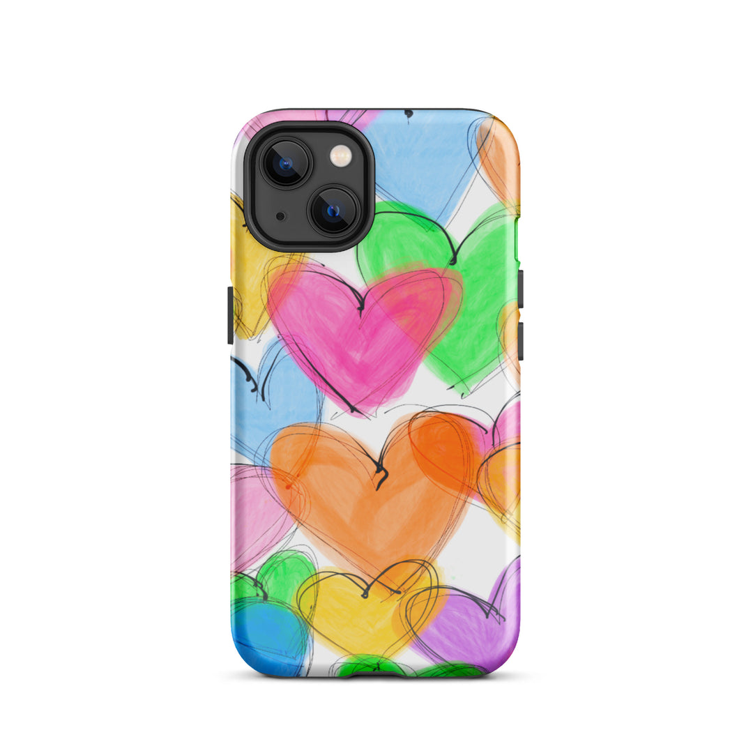 Sketched Hearts Tough iPhone® Case