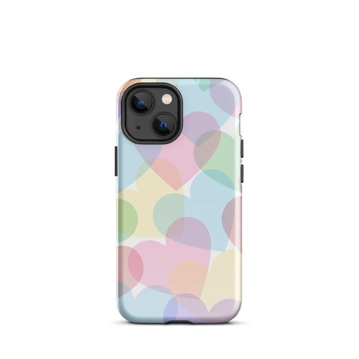 Pastel Overlapping Hearts Tough iPhone® Case