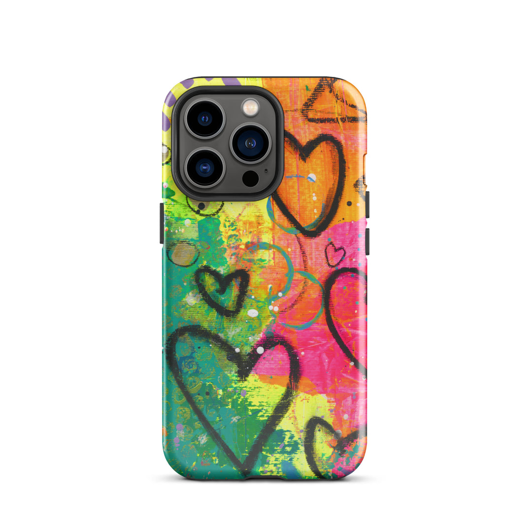 Abstract Hearts Tough iPhone® Case