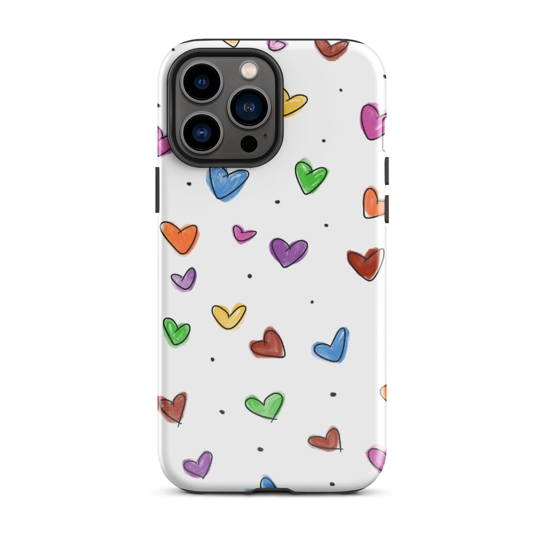 Tiny Heart Sketch Tough iPhone® Case