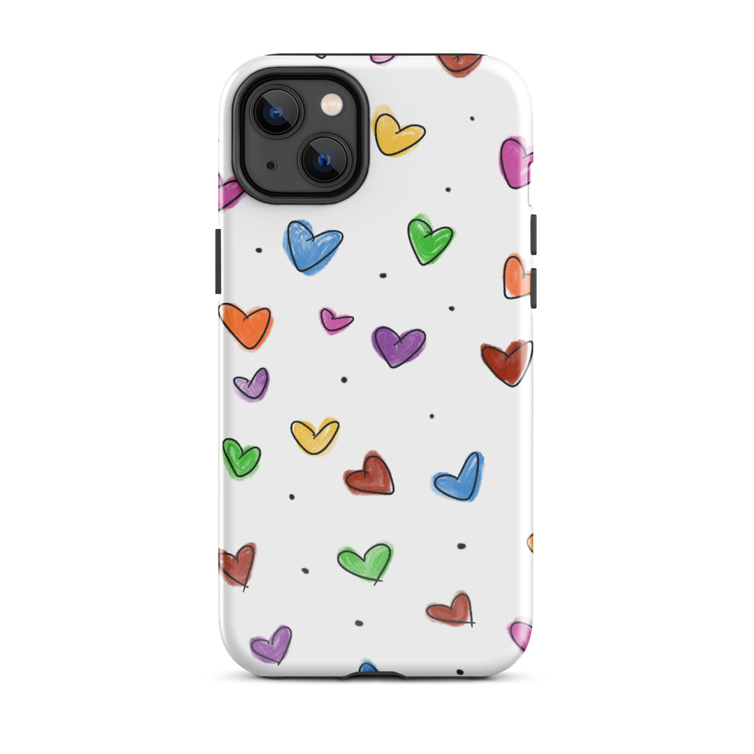 Tiny Heart Sketch Tough iPhone® Case