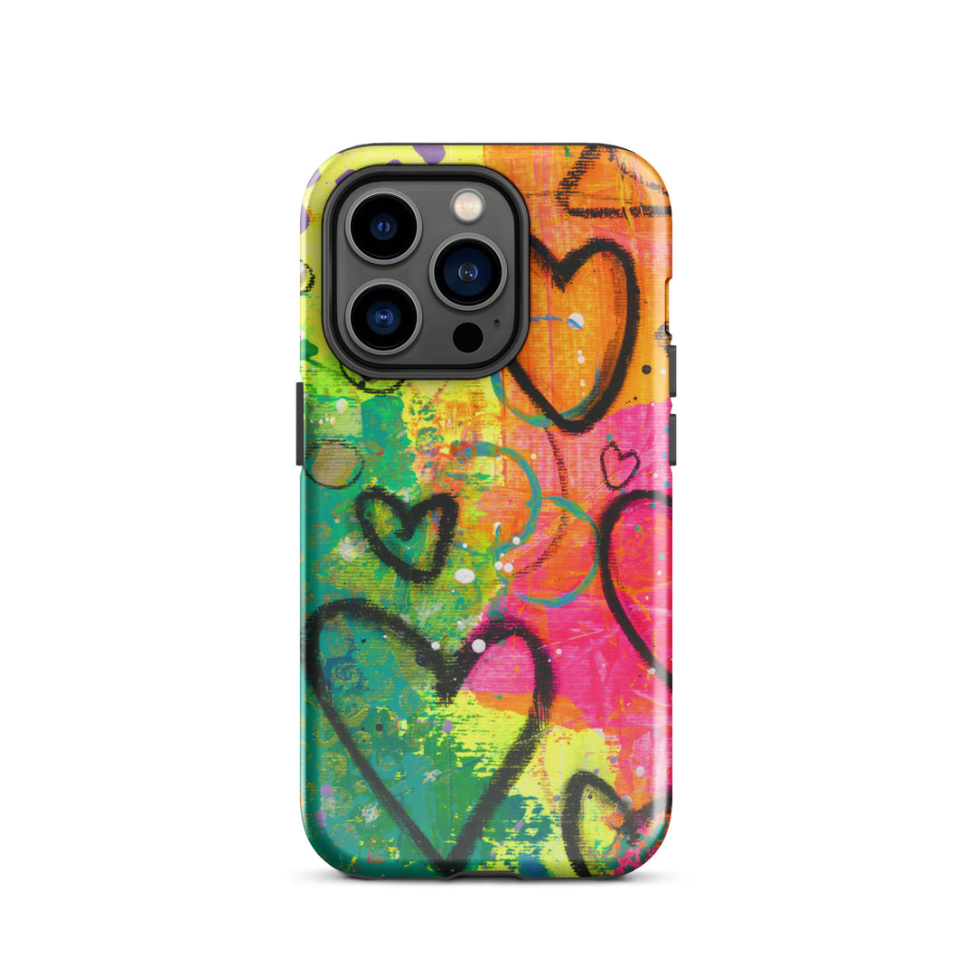 Abstract Hearts Tough iPhone® Case