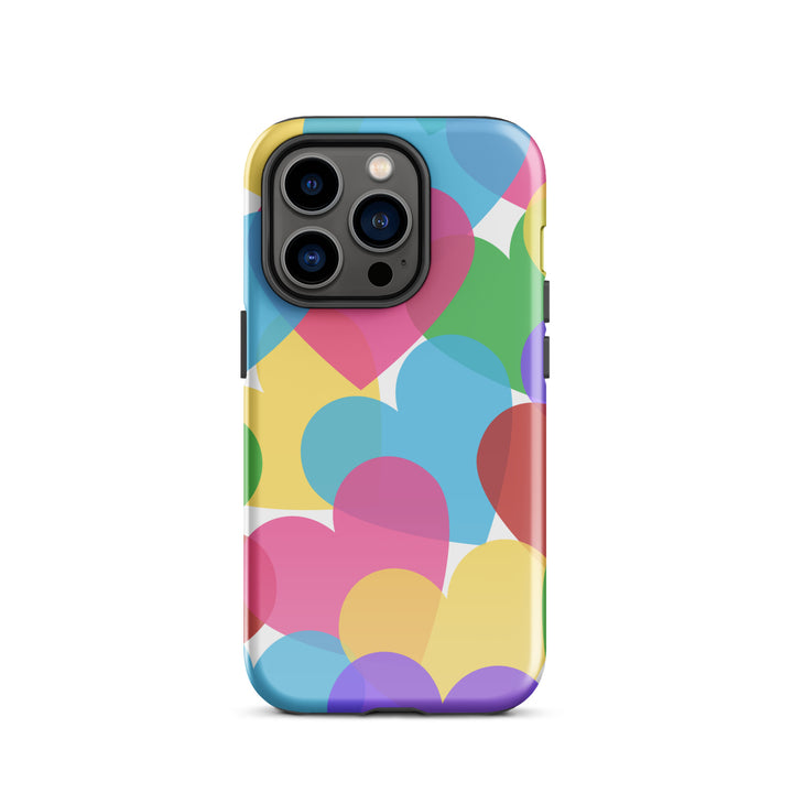 Overlapping Hearts Tough iPhone® case