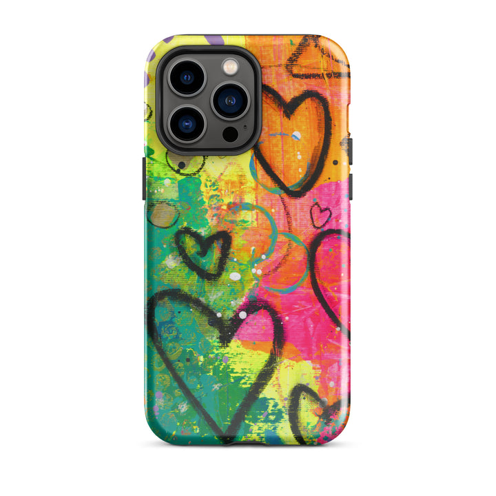 Abstract Hearts Tough iPhone® Case