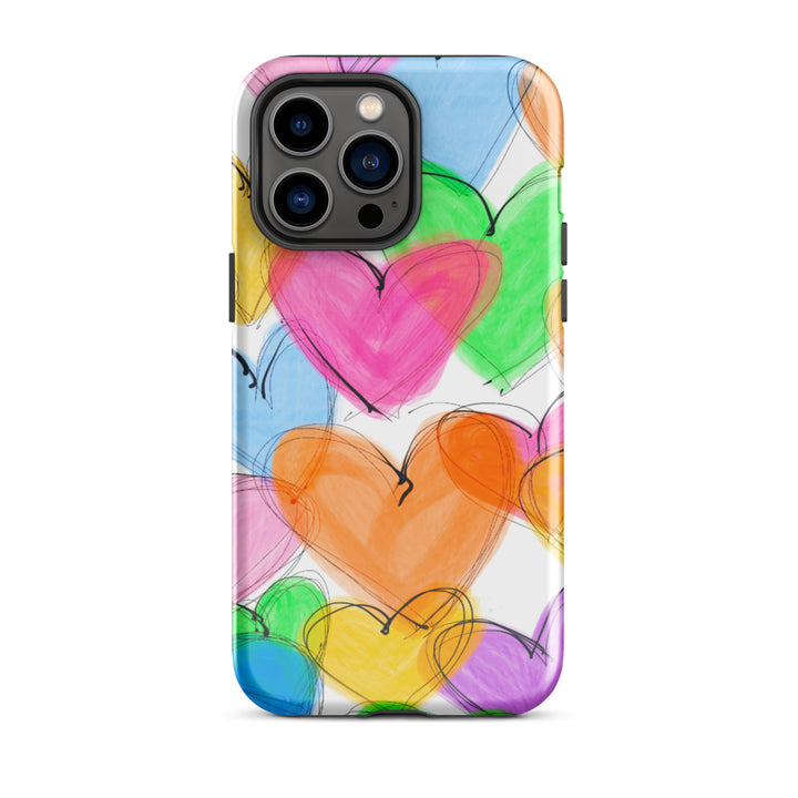 Sketched Hearts Tough iPhone® Case