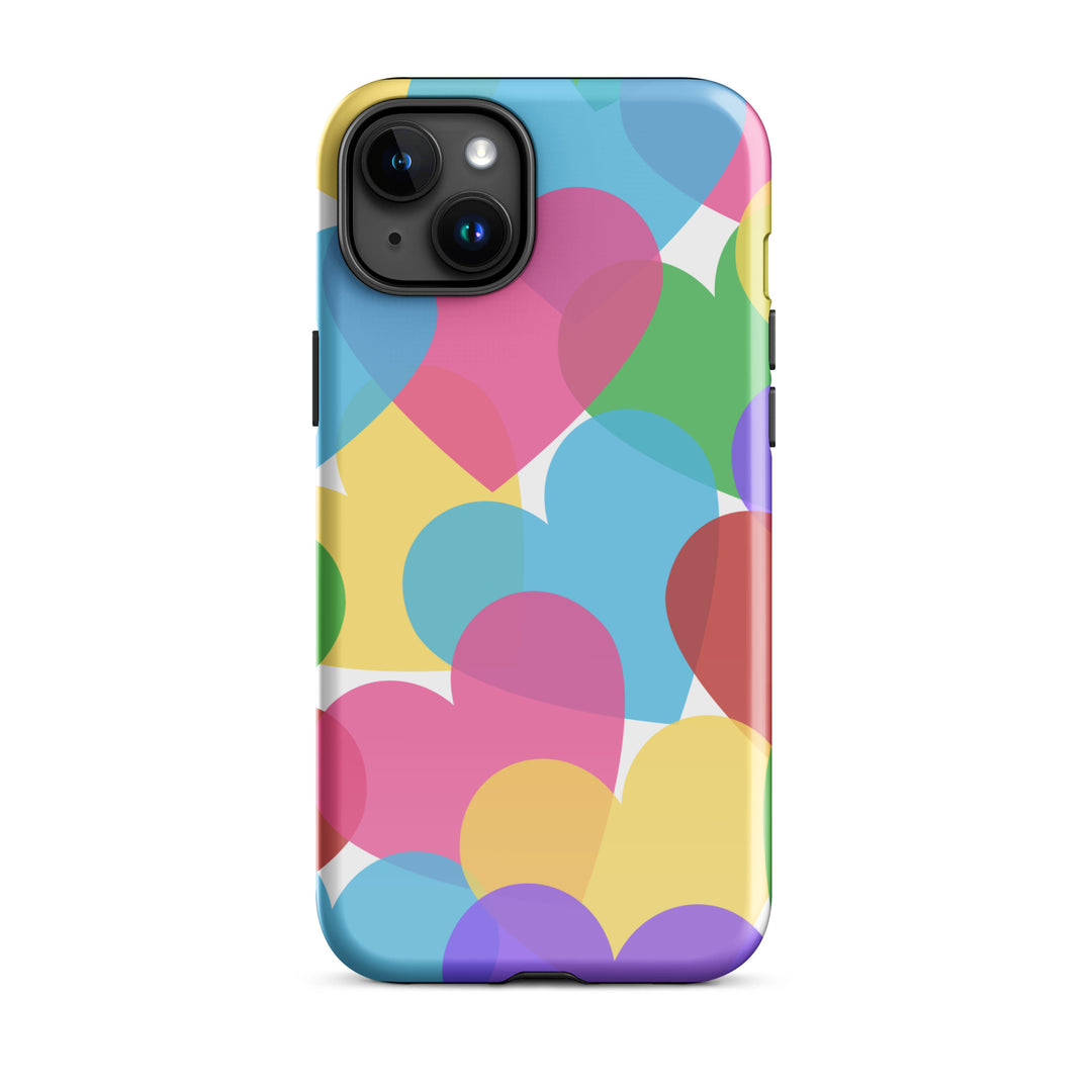 Overlapping Hearts Tough iPhone® case