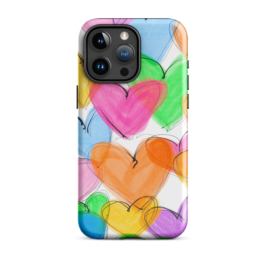 Sketched Hearts Tough iPhone® Case