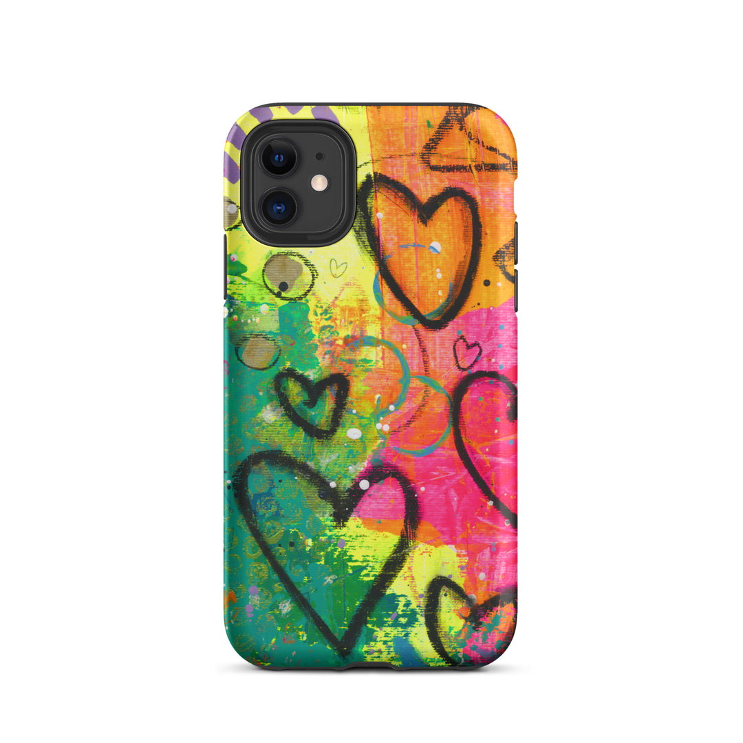 Abstract Hearts Tough iPhone® Case