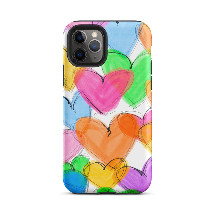 Sketched Hearts Tough iPhone® Case