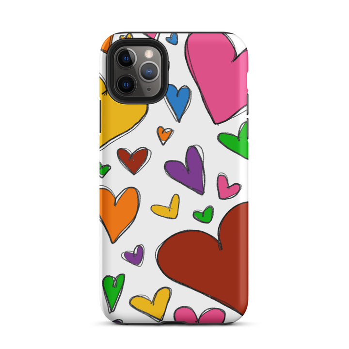 Large Sketch Hearts Tough iPhone® Case