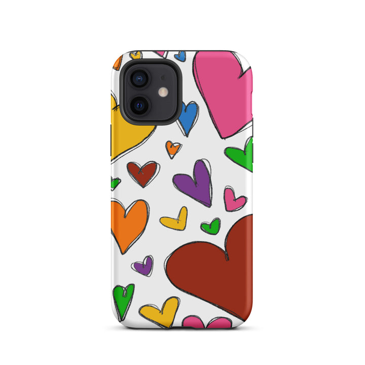 Large Sketch Hearts Tough iPhone® Case