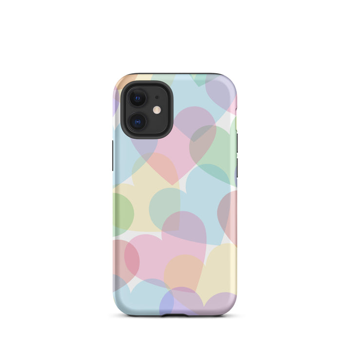 Pastel Overlapping Hearts Tough iPhone® Case