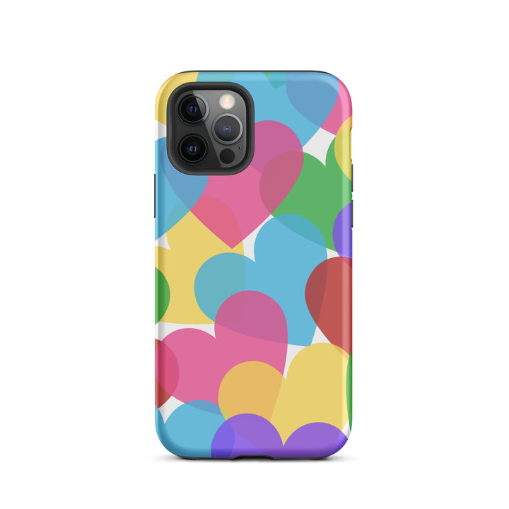 Overlapping Hearts Tough iPhone® case