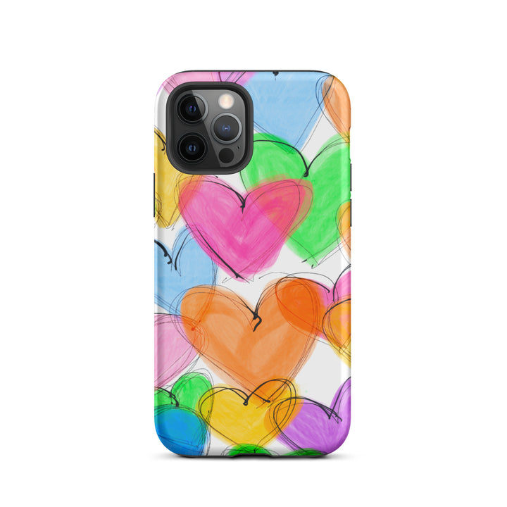 Sketched Hearts Tough iPhone® Case