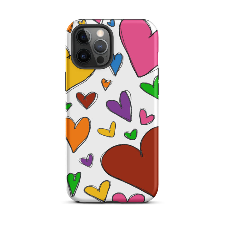 Large Sketch Hearts Tough iPhone® Case