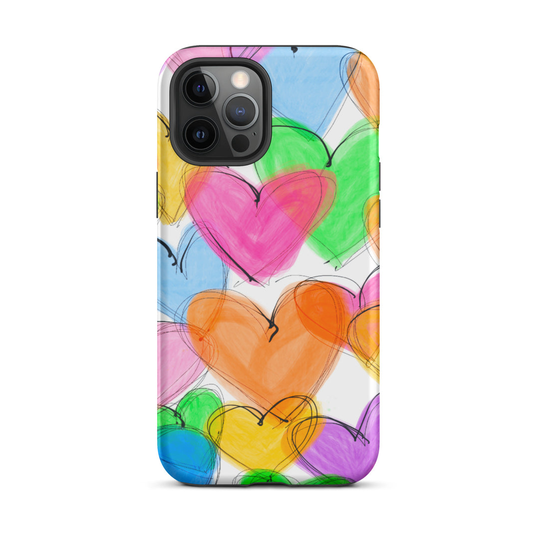 Sketched Hearts Tough iPhone® Case