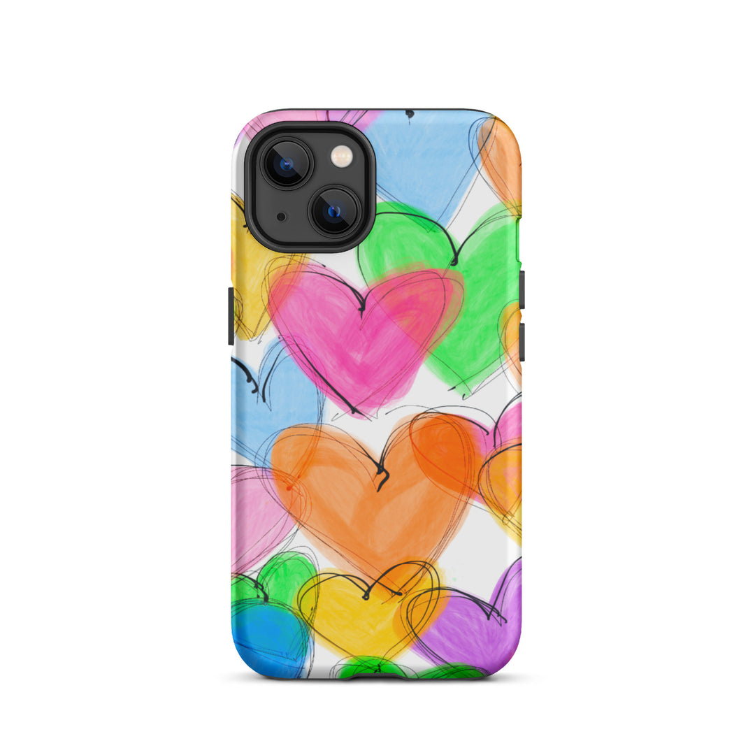 Sketched Hearts Tough iPhone® Case