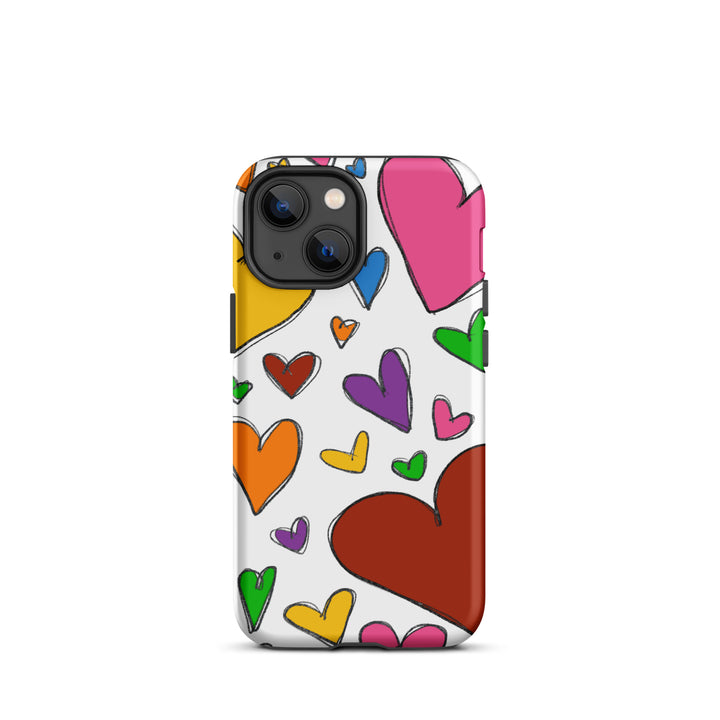 Large Sketch Hearts Tough iPhone® Case